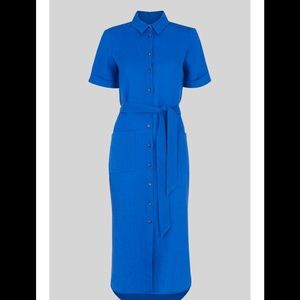 whistles montana linen shirt dress